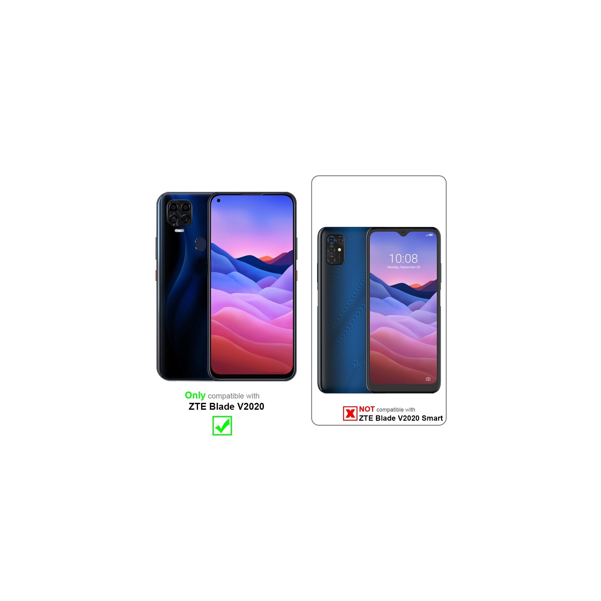 ZTE Blade V2020 3x Skyddsglas Skyddsfilm Skärmskydd Elgiganten