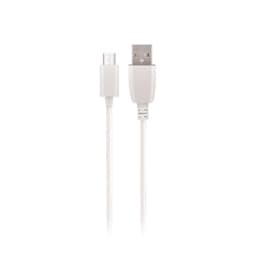 Setty USB-kabel med micro-USB, 3 m, 2A, Vit