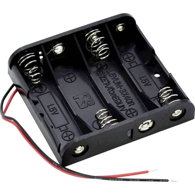 Takachi SN34 Batterihållare 4x AA (R6) Kabel (L x B x