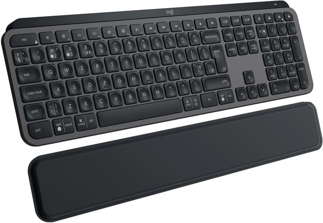 Logitech MX Keys S trådlöst tangentbord med handledsstöd (grafit)