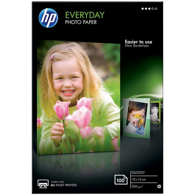 HP Everyday fotopapperr 10x15 cm (100 ark)