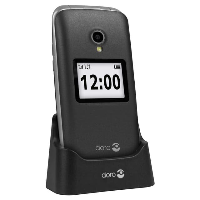 Doro 2424 mobiltelefon (grå) - Enbart 2G