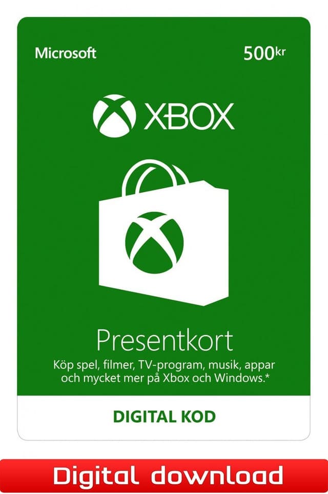 Xbox Live presentkort 500 SEK