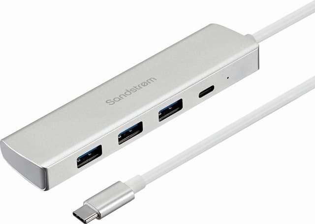 Sandstrøm USB-C 3.1 hubb