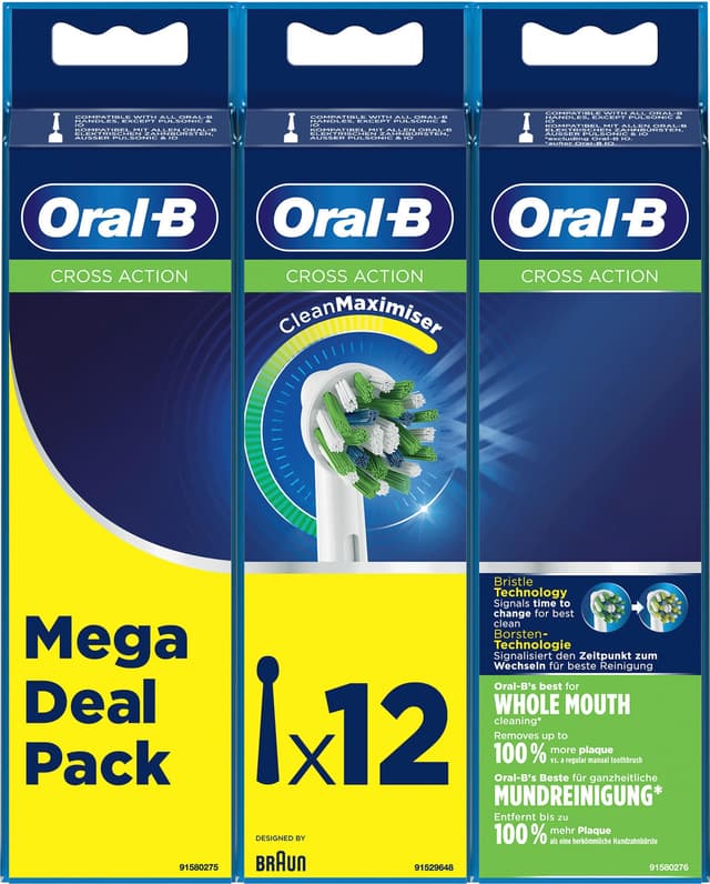 Oral B Cross Action tandborsthuvuden 374251