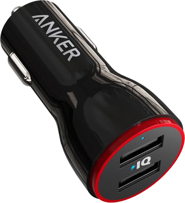 Anker PowerDrive 2 24W Dual USB billaddare (svart)