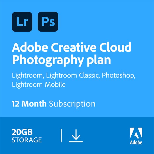 Adobe Creative Cloud Photography (20GB lagring) - 1-års prenumeration