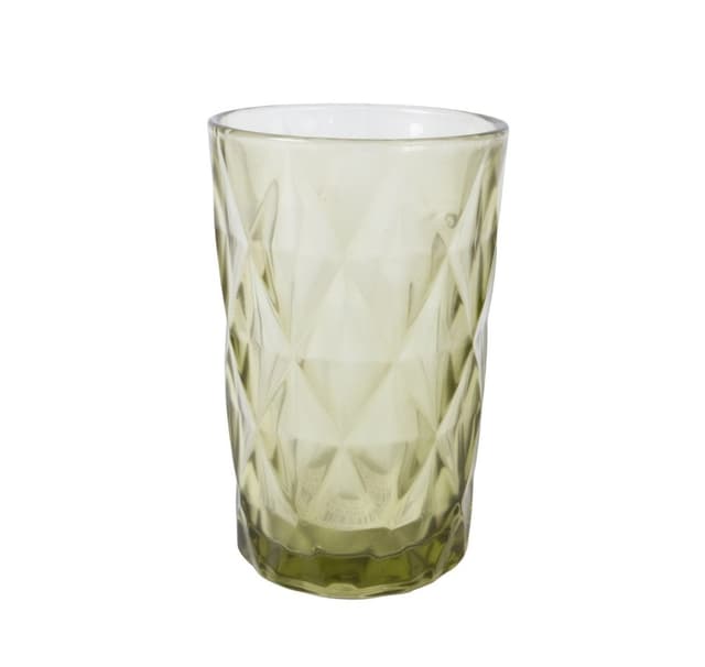 Högt dricksglas CORAL 350ml, D8xH12cm, grönt