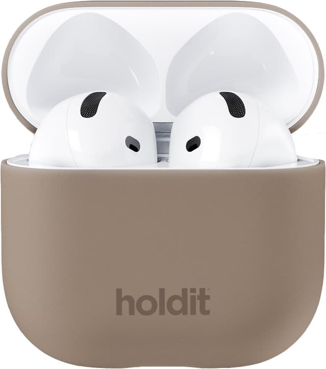 Holdit AirPods 4 Silicone fodral (mockabrunt)