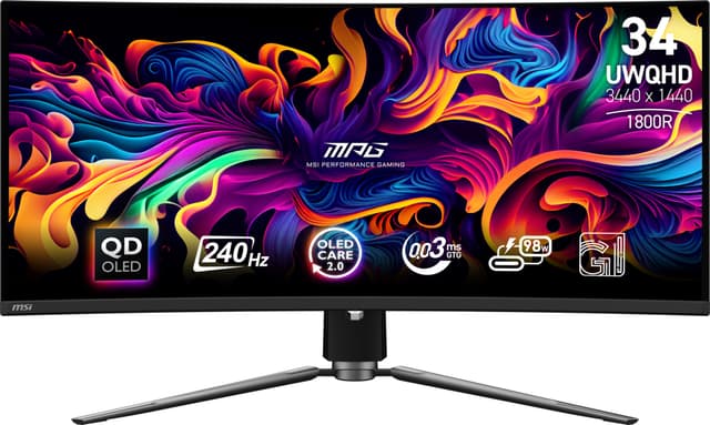 MSI MPG 341CQPX 34.18" QD-OLED välvd bildskärm gaming