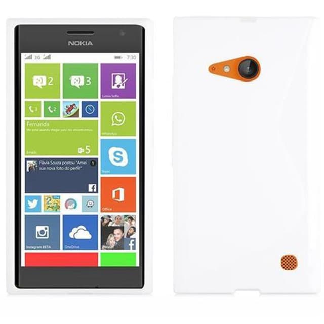 Nokia Lumia 730 Skal Fodral Case (Vit)