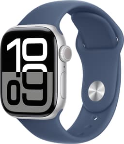 Apple Watch S10 46mm GPS+Cel (Silver Aluminium/Denim Sport Band) S/M