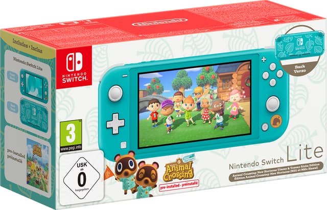 Nintendo Switch Lite gamingkonsol (Turkos med Animal Crossing)