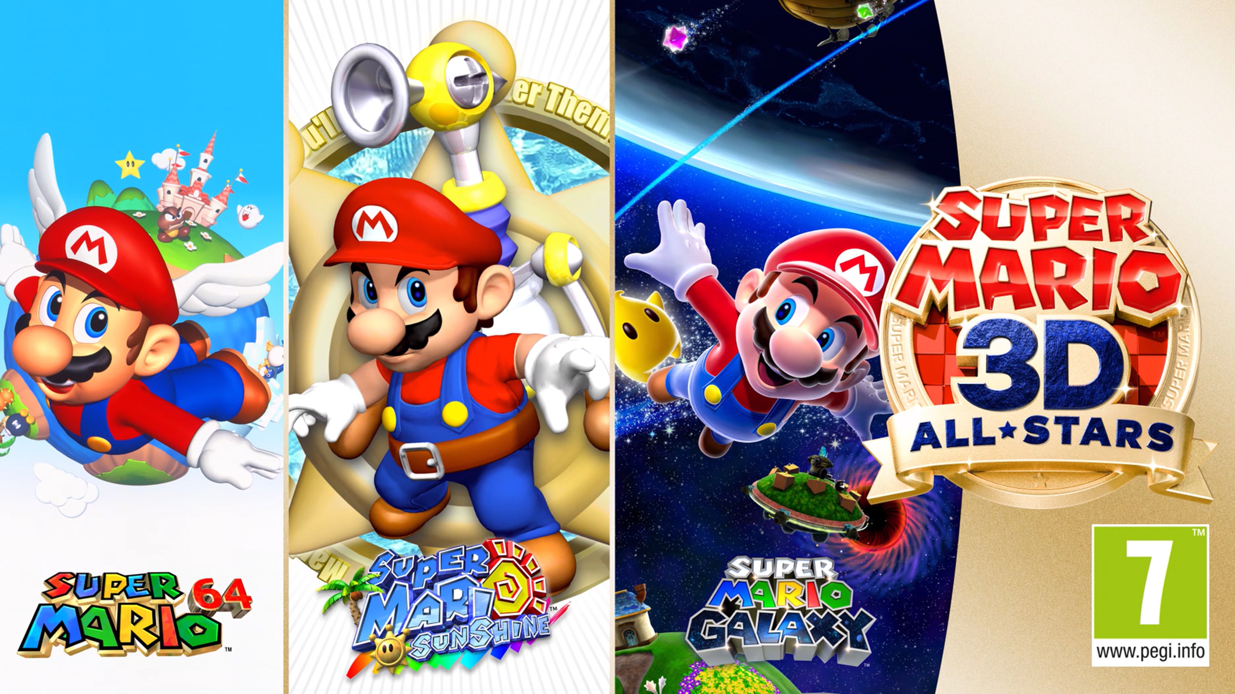 Super Mario 64 Super Mario Sunshine Och Super Mario Galaxy For Switch Elgiganten