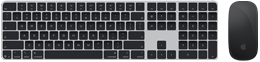 Magic Keyboard med Touch ID och Magic Mouse sedda ovanifrån
