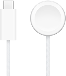 Usb-c-laddare bredvid en magnetisk snabbladdare till Apple Watch