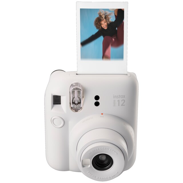 Fujifilm Instax Mini 12 kompaktkamera (vit, paket med 10 kort)