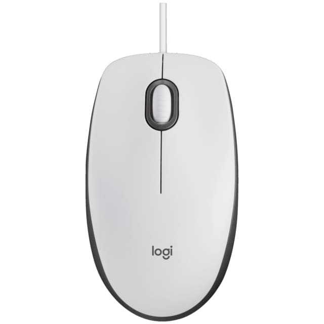 Logitech M100 trådbunden mus (vit)