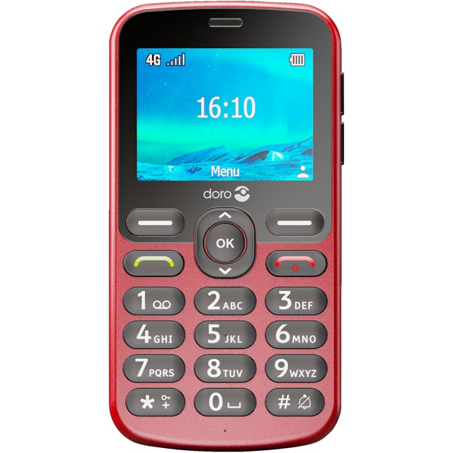 Doro 1881 mobiltelefon (röd)