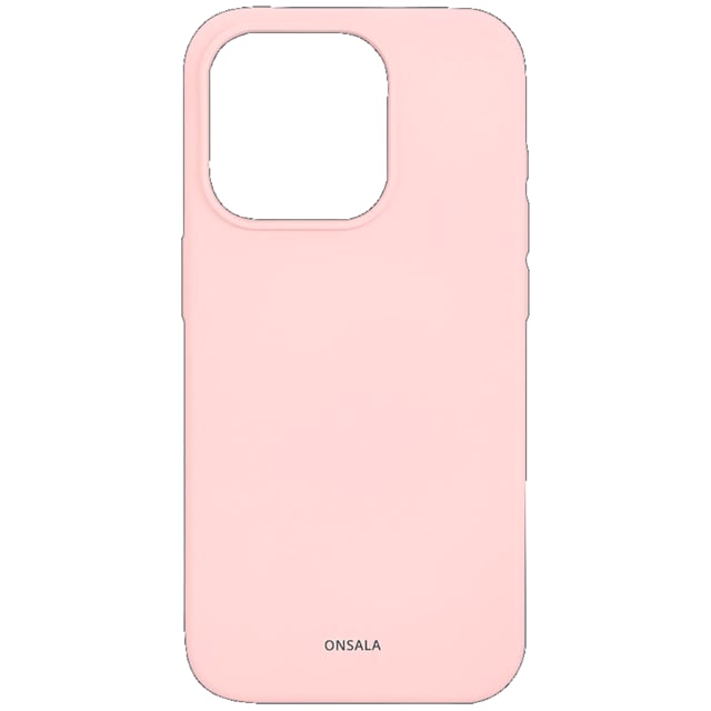 Onsala iPhone 15 Pro silikonskal (rosa)