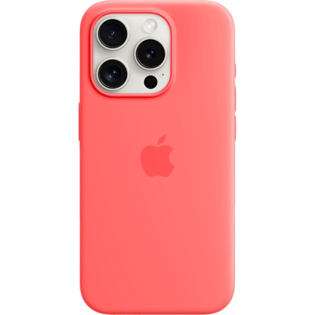 iPhone 15 Pro Silikonfodral med MagSafe ()guava)