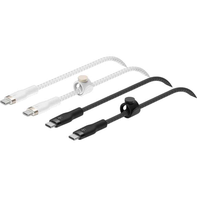 Belkin Twin USB-C- till USB-C-kablar 1m (svart/vit/2-pack)