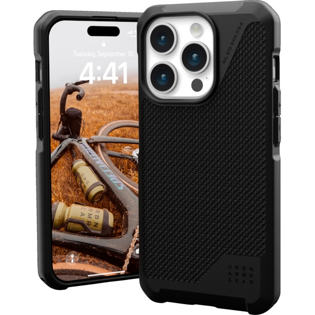 UAG Metropolis Lite MagSafe iPhone 15 Pro fodral (kevlar/svart)