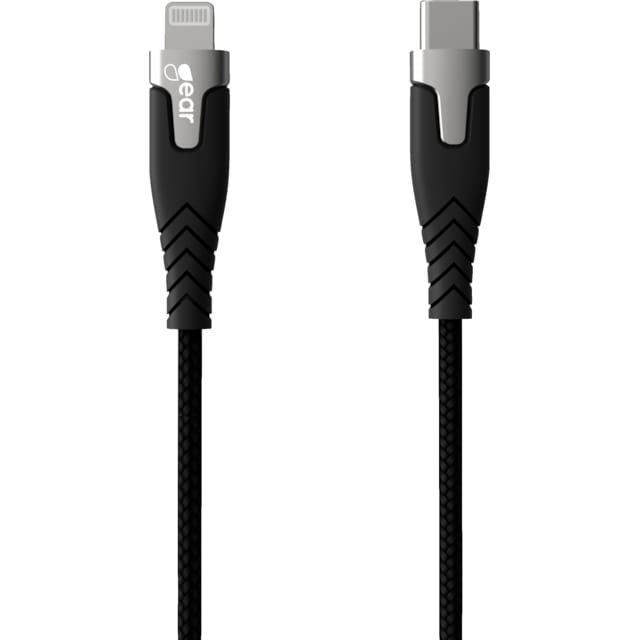 Gear USB-C till Lightning MFi Pro class kabel 1.5m (svart)