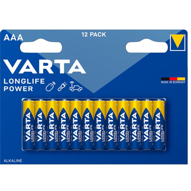Varta Longlife Power AAA batteri (12 st)
