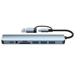 INF 32bit / 384kHz USB-C till 3,5 mm ljudadapterkabel DAC-adapter Grå