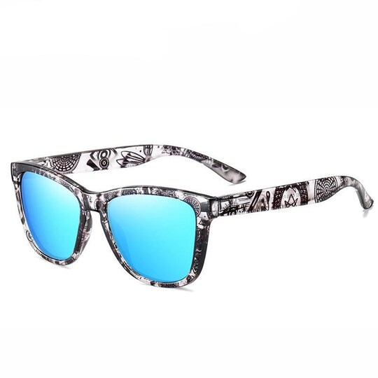 Polariserade solglasögon UV400-skydd Mönstrat/Blå - Elgiganten