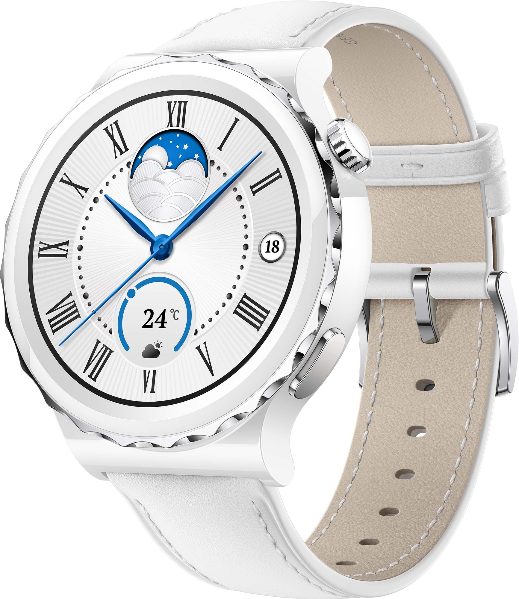 Huawei Watch GT3 Pro smartwatch 43mm (läder/vit) - Elgiganten