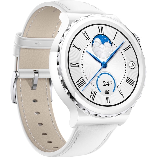Huawei Watch GT3 Pro smartwatch 43mm (läder/vit) - Elgiganten