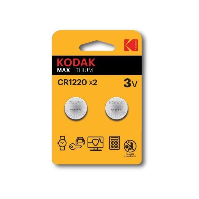 Kodak Max lithium CR1220 battery (2 pack)