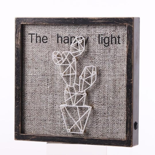 The Happy Light, Tavla med LED-belysning, Kaktus - Elgiganten
