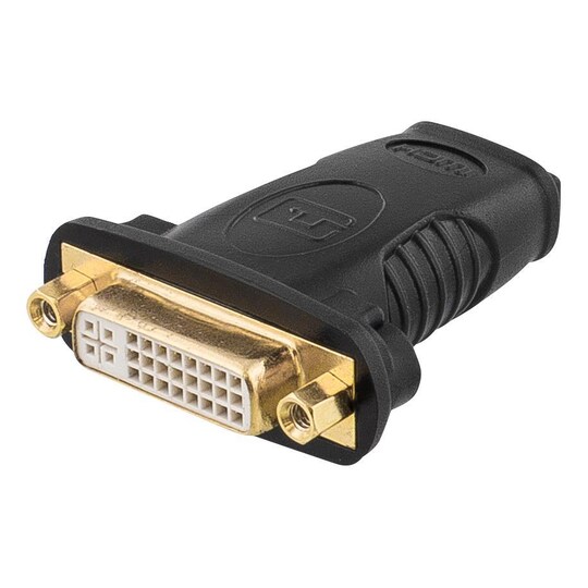 DELTACO HDMI-adapter, 1080p i 60Hz, HDMI 19-pin hona till DVI-D hona, -  Elgiganten