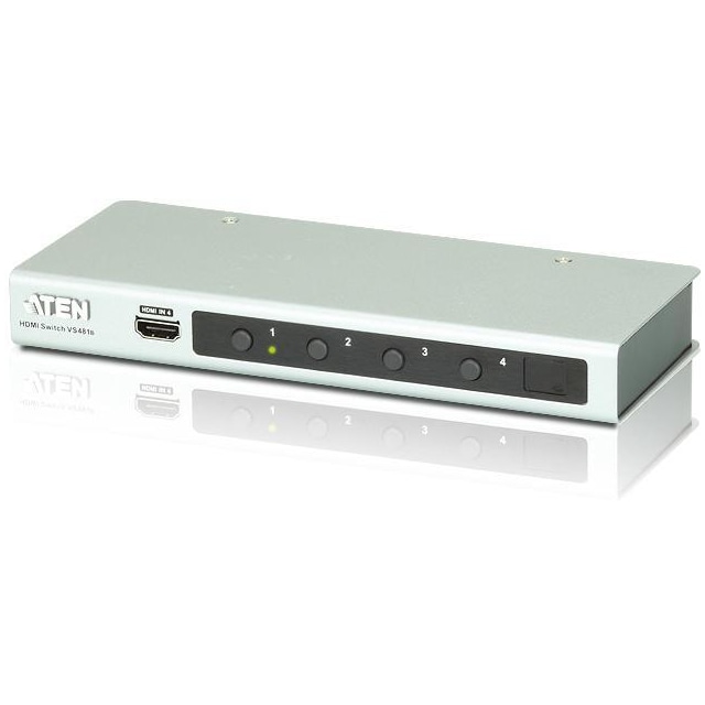 aten VS481B, HDMI switch, 4 inputs - 1 output, UHD/4K, silver