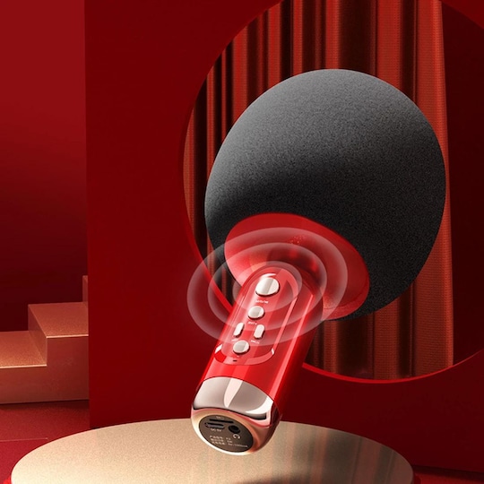 Trådlös Bluetooth karaoke-mikrofon Röd - Elgiganten