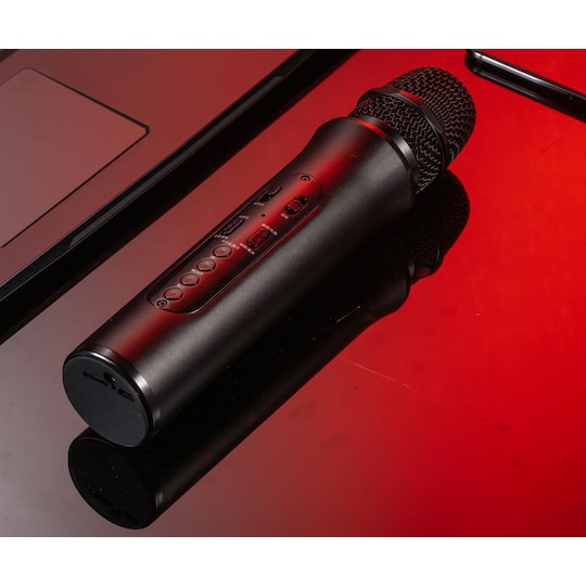 Multifunktionell trådlös karaoke-mikrofon K6L Svart - Elgiganten