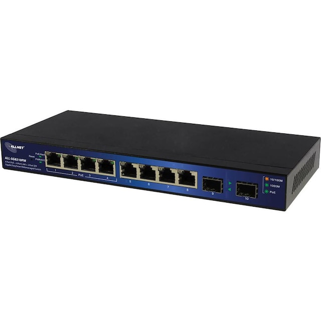 Allnet ALL-SG8210PM Nätverks-switch 8 Port 1000 MBit/s