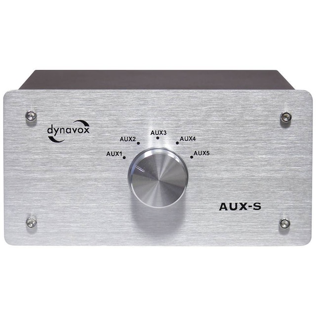 Dynavox AUX-S RCA audio switch Metallhölje Silver