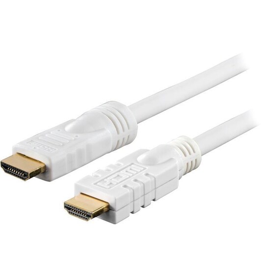 DELTACO aktiv HDMI kabel, HDMI High Speed with Ethernet, 25m, vit -  Elgiganten