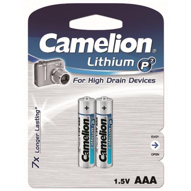 Camelion AAA-Batterier, litium, 2-pack