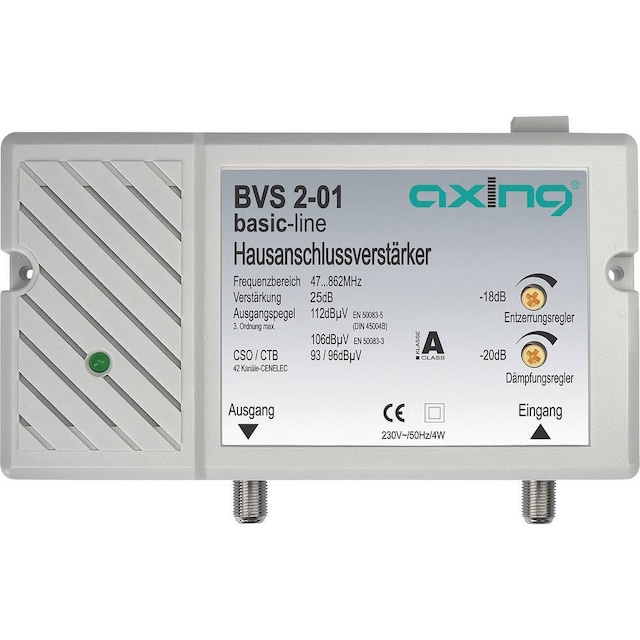 Axing BVS 2 -01 Kabel-TV förstärkare 25 dB