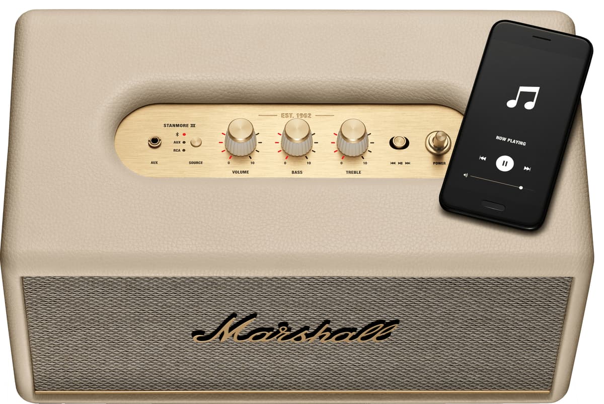 Marshall Stanmore III Bluetooth-högtalare (kräm)