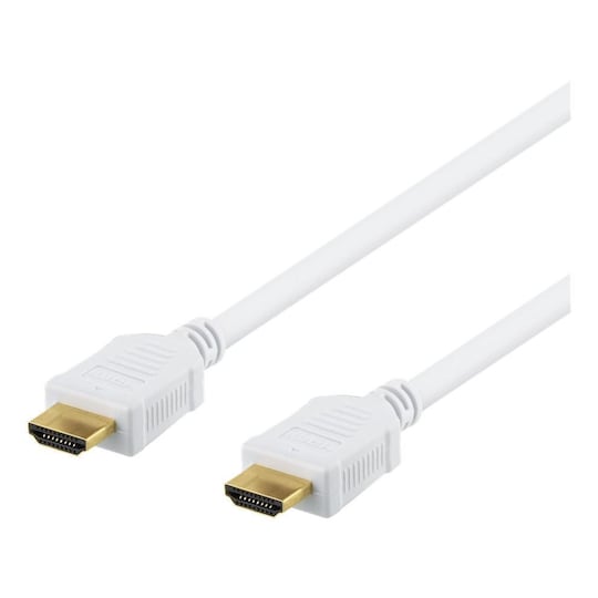 DELTACO High-Speed HDMI-kabel, 7m, Ethernet, 4K UHD, vit - Elgiganten