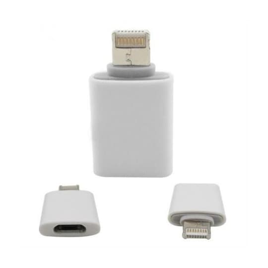 Micro-USB till Lightning 8-pin adapter för iPhone 5/5S/5C/6/7, iPad 4 -  Elgiganten