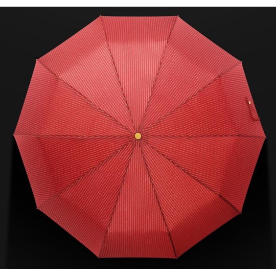 Stort hopfällbart paraply röd/svart/guld - Elgiganten