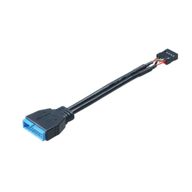 USB 3.0 19-pin hane till USB 2.0 intern 9-pin kontakt (AK-CBUB19-10BK)