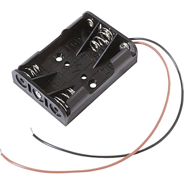MPD BC3AAAW Batterihållare 3x AAA (R03) Kabel (L x B x